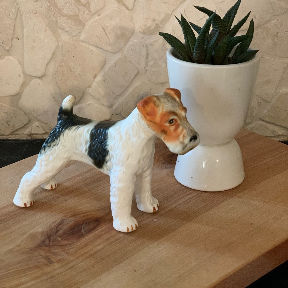 VINTAGE | Porcelain Fox Terrier Figurine.